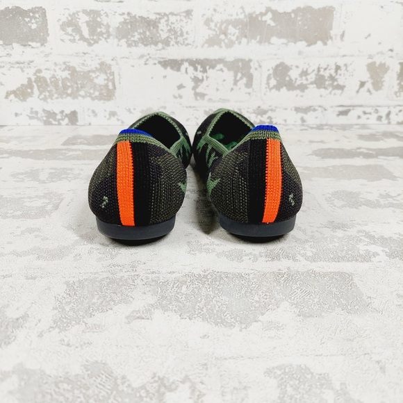 NEW Rothy’s The Point Olive Camo Slip On Ballet Flat Shoes E879 - Picture 6 of 9